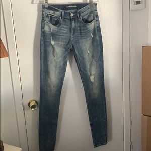 Express Jeans - Lightly distressed jean leggings Express Jeans - Lightly distressed jean leggings
